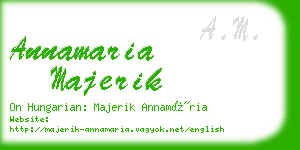 annamaria majerik business card